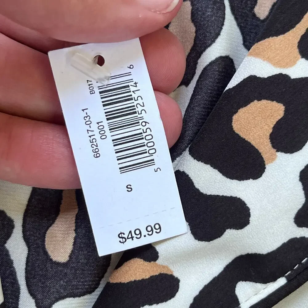 Banana Republic Women's Cheetah Print Pajama Top Size S. NEW